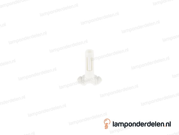 Isolatietule E14/E27 kunststof wit met trekontlaster - 19 x 24,5 mm - geschikt voor draadeind M10x1 en plat snoer