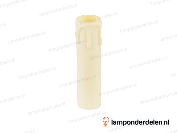 Kaarshuls E14 creme - lengte 10 cm - model A