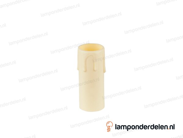 Kaarshuls E14 creme - lengte 6,5 cm - model A