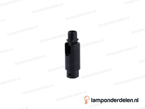 Kniedraaigewricht messing zwart - 16 x 48 mm - 90 graden kantelbaar - binnendraad en buitendraad M10x1