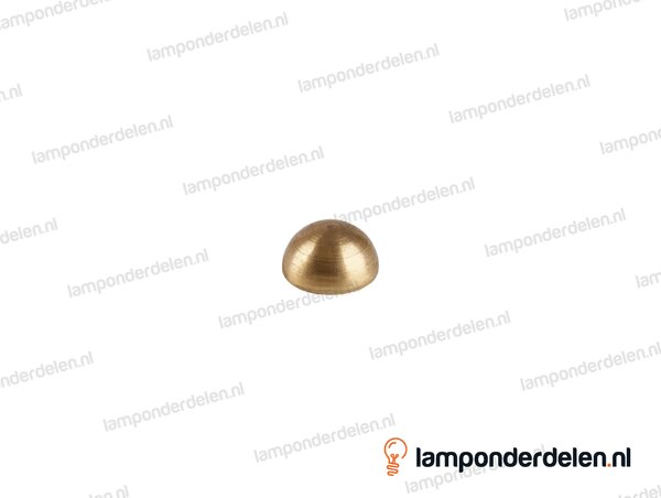 Kogel messing halfrond - 16 mm - binnendraad M10x1