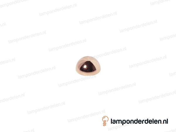 Kogel messing koperglanskleurig halfrond - 16 mm - binnendraad M10x1