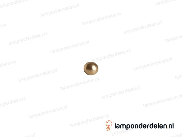 Kogel messing rond blind - 12 mm - met 1 gat - binnendraad M4