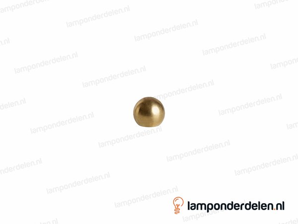 Kogel messing rond blind - 16 mm - met 1 gat - binnendraad M10x1