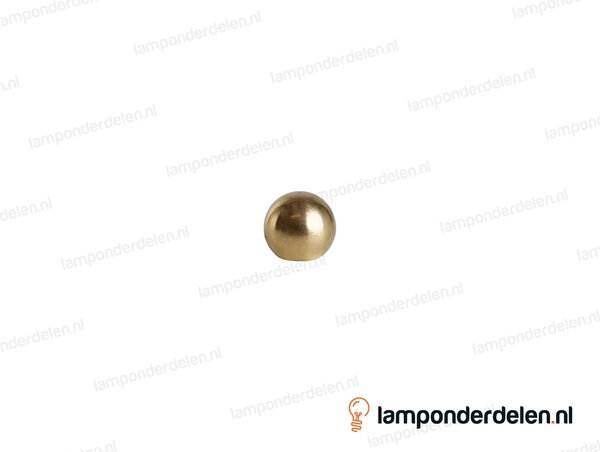 Kogel messing rond blind - 18 mm - met 1 gat - binnendraad M10x1