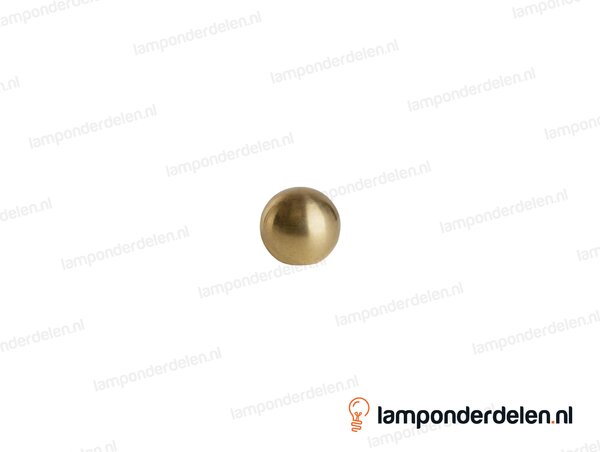 Kogel messing rond blind - 20 mm - met 1 gat - binnendraad M10x1