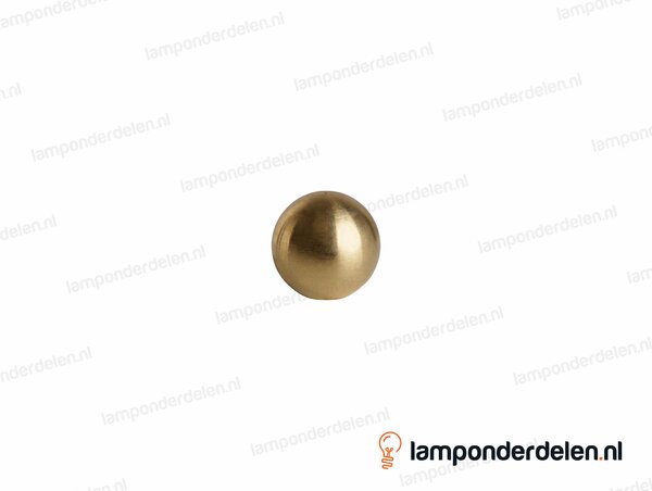 Kogel messing rond blind - 25 mm - met 1 gat - binnendraad M10x1