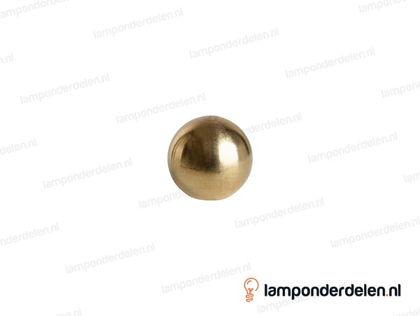 Kogel messing rond blind - 30 mm - met 1 gat - binnendraad M10x1
