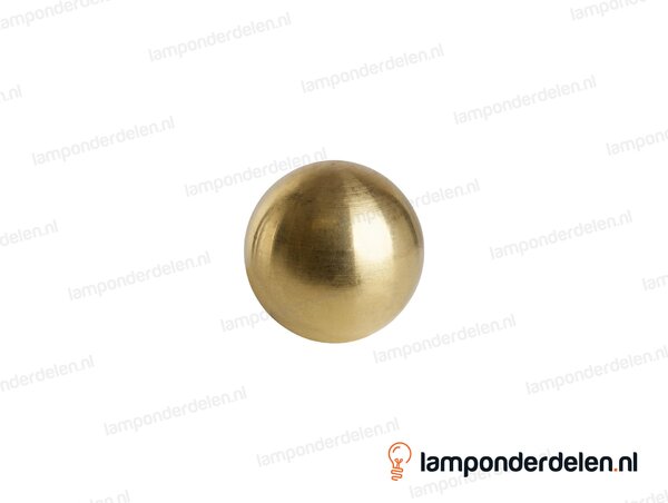 Kogel messing rond blind - 40 mm - met 1 gat - binnendraad M10x1