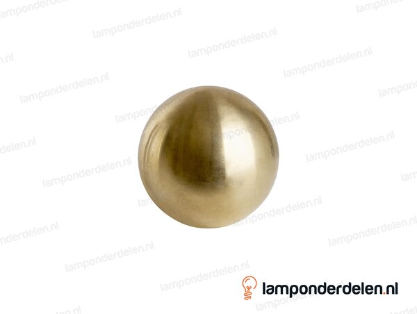 Kogel messing rond blind - 50 mm - met 1 gat - binnendraad M10x1