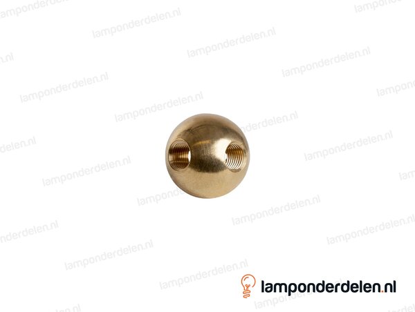 Kogel messing rond kruismodel - 30 mm - met 4 gaten - binnendraad M10x1