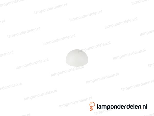 Kogel messing wit halfrond - 16 mm - binnendraad M10x1