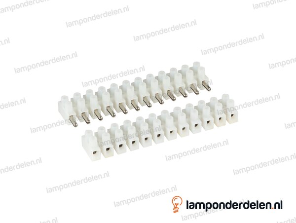 Koppelbare kroonsteen strip wit medium