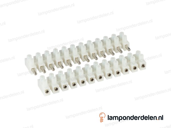 Koppelbare kroonsteenstrip wit extra groot - 4 tot 6 mm²