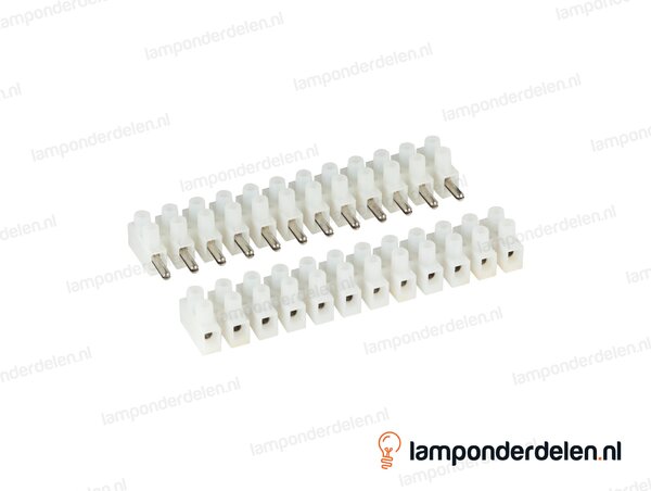 Koppelbare kroonsteenstrip wit medium - 2,5 tot 4 mm²