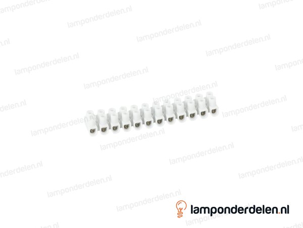 Kroonsteenstrip wit klein - 0,75 tot 2,5 mm²