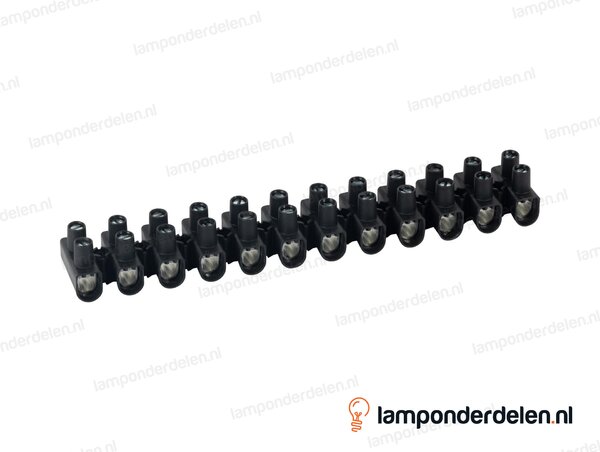Kroonsteenstrip zwart extra groot - 4 tot 10 mm²