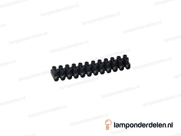 Kroonsteenstrip zwart klein - 0,75 tot 2,5 mm²
