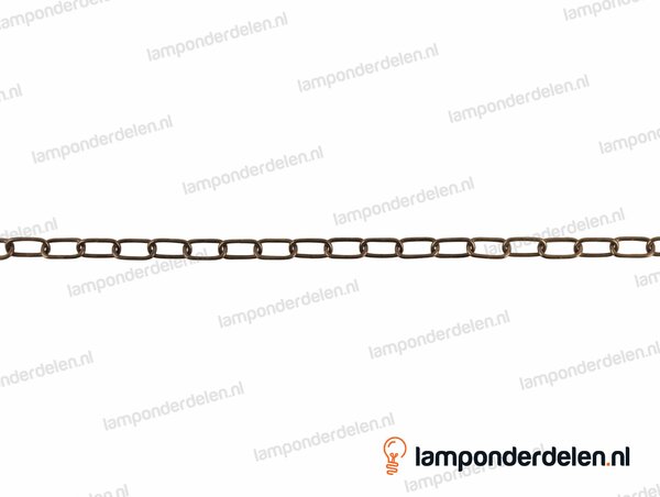 Lampenketting metaal bronskleurig - 10 x 20 mm