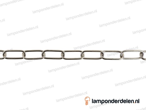 Lampenketting metaal chroomkleurig - 20 x 47 mm