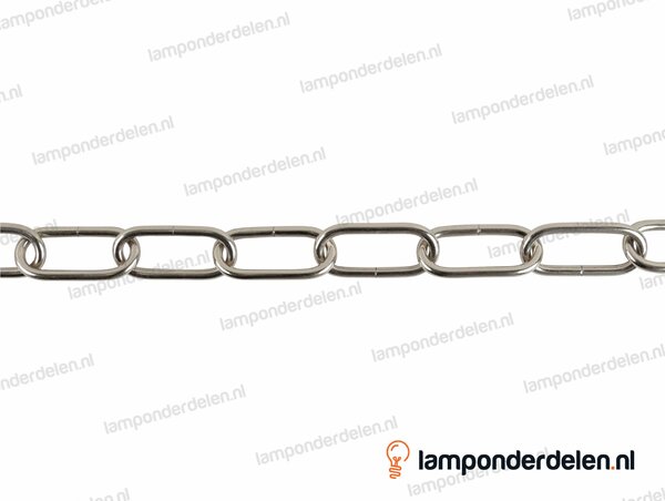 Lampenketting metaal chroomkleurig - 24 x 55 mm