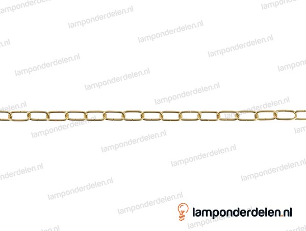 Lampenketting metaal messingglanskleurig - 10 x 20 mm