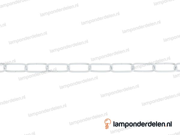Lampenketting metaal wit - 16 x 39 mm