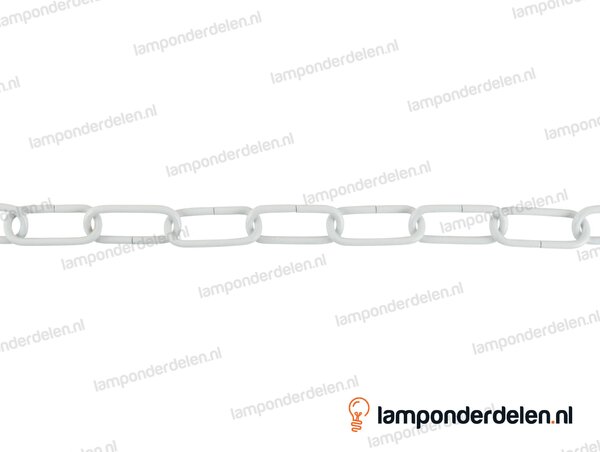 Lampenketting metaal wit - 20 x 47 mm