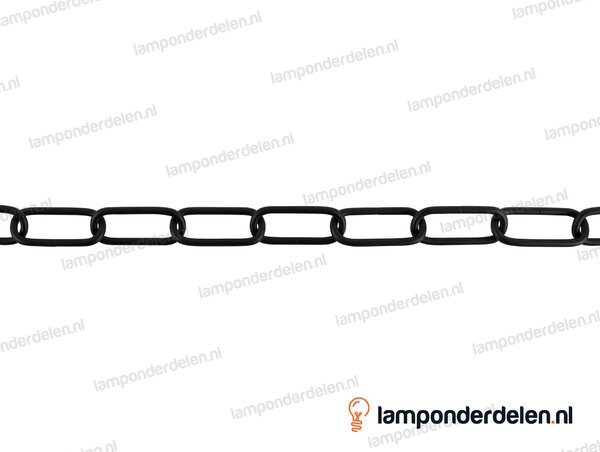 Lampenketting metaal zwart - 20 x 47 mm