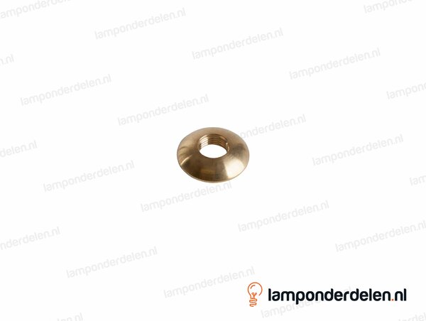 Moer messing halfrond - 24 x 5 mm - binnendraad M10x1