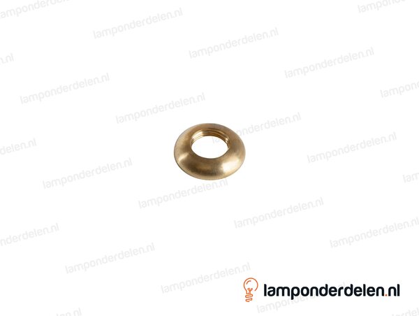 Moer messing halfrond - 24 x 5 mm - binnendraad M13x1