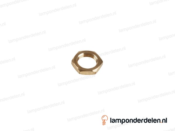 Moer messing zeskant - 22 x 5 mm - binnendraad 3/8 gas