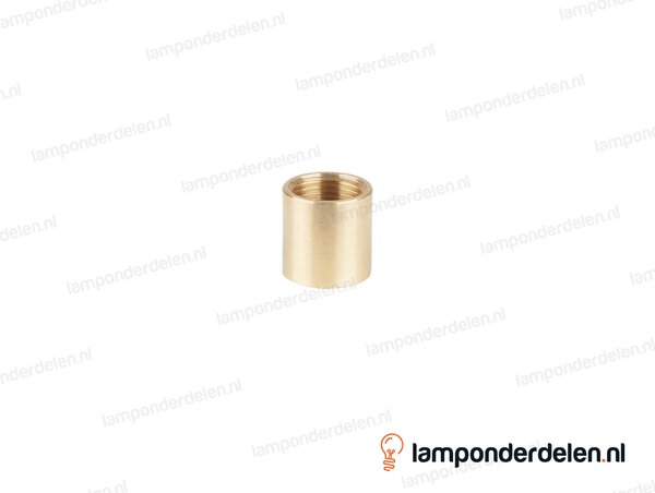 Mof messing - hoogte 20 mm - binnendraad 3/8 gas