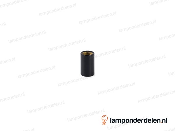 Mof messing zwart - hoogte 14 mm - binnendraad M10x1