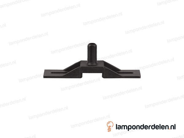 Montagebeugel kunststof zwart - lengte 10 cm - buitendraad M10x1