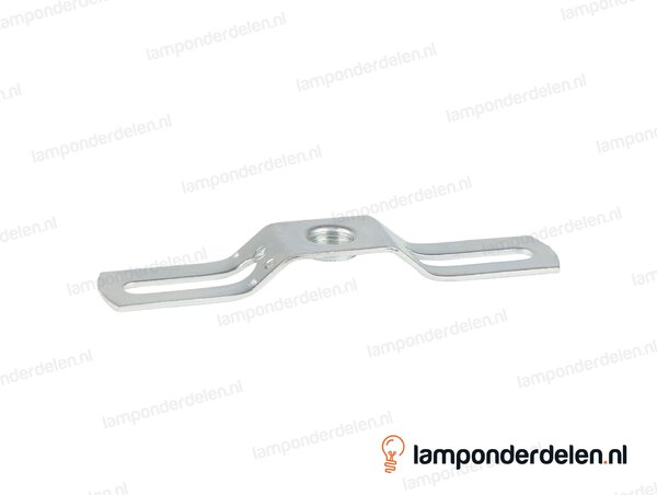 Montagebeugel metaal gebogen - lengte 10 cm - binnendraad M10x1