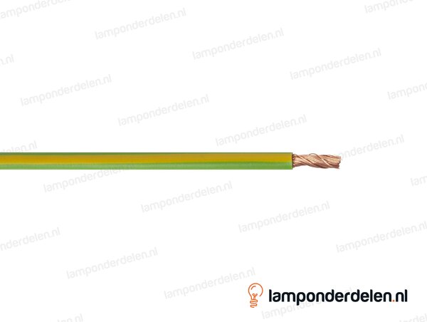Montagesnoer geel-groen rond soepel - 1 x 0,75 mm²