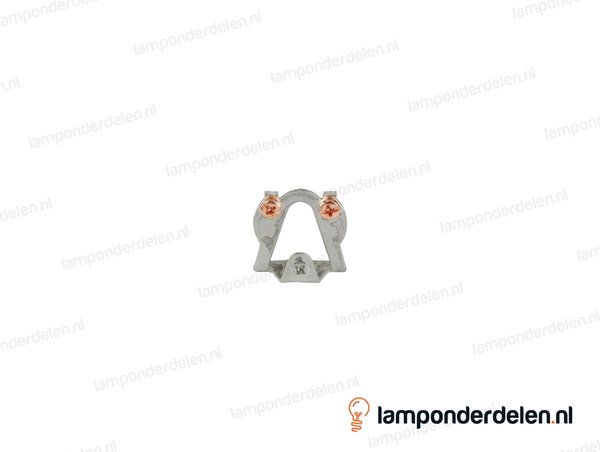 Ophangbeugel metaal gestantst met borgschroef en 2 aardschroeven - binnendraad M10x1