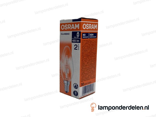 Osram - halogeenlamp - kaarslamp - E14 - classic - B35 - helder - 30W