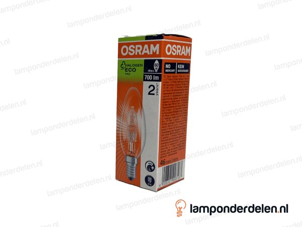 Osram - halogeenlamp - kaarslamp - E14 - classic - B35 - helder - 46W
