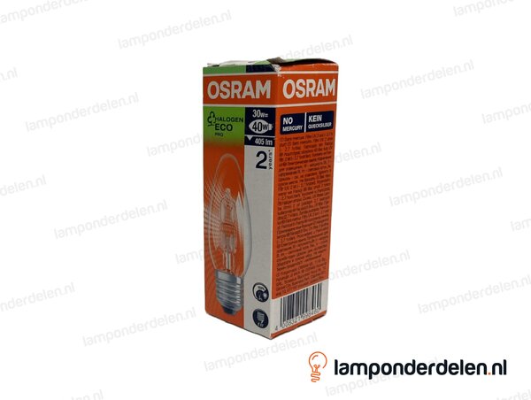 Osram - halogeenlamp - kaarslamp - E27 - classic - B35 - helder - 30W