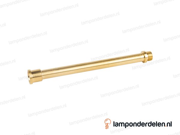 Pendelstang messing sierlijk - lengte 12 cm - binnendraad en buitendraad M10x1