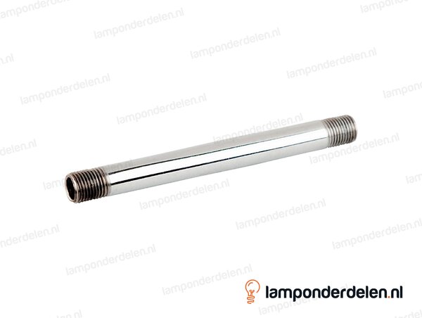 Pendelstang metaal chroomkleurig - lengte 10 cm - buitendraad M10x1