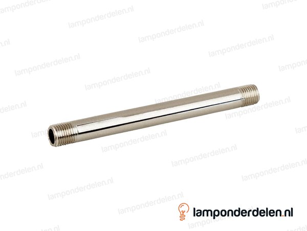 Pendelstang metaal RVS-kleurig - lengte 10 cm - buitendraad M10x1