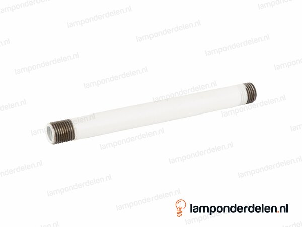 Pendelstang metaal wit - lengte 10 cm - buitendraad M10x1