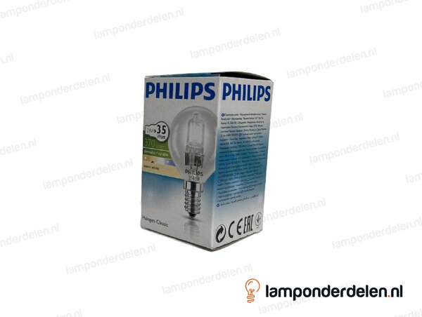 Philips - halogeenlamp - kogellamp - E14 - classic - P45 - helder - 28W