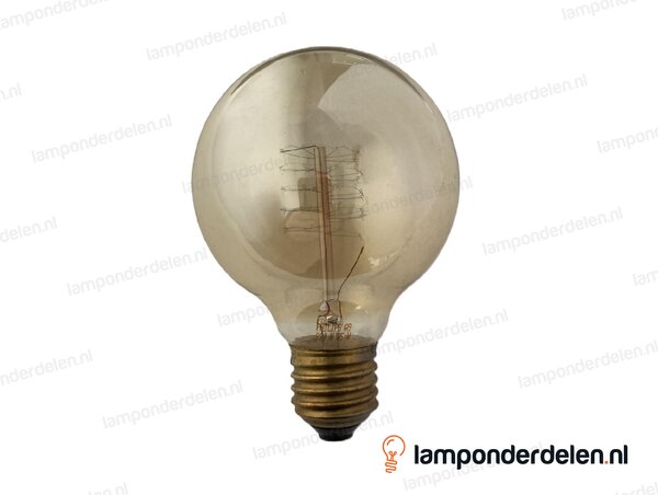 Philips kooldraadlamp - globelamp - E27 - G80 - goud - 35W