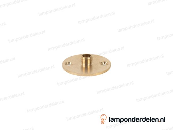 Plaatnippel messing - 40 x 9 mm - buitendraad M10x1