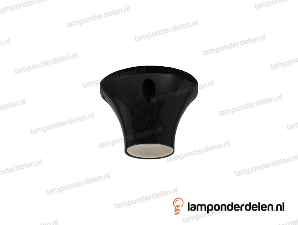 Plafondfitting E27 kunststof zwart