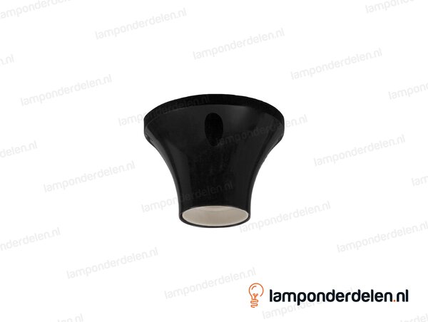 Plafondfitting E27 kunststof zwart